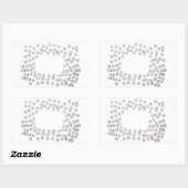 コンピュータのキーボードボタン 長方形シール (シート)