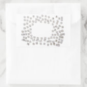 コンピュータのキーボードボタン 長方形シール (バッグ)