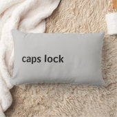 コンピュータのキーボードボタン(Capsロック) ランバークッション (ブランケット)