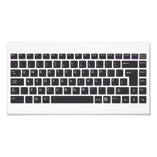 コンピュータのキーボードポスター フォトプリント            (正面)