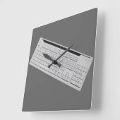 コンピュータのキーボード スクエア壁時計 (傾斜)