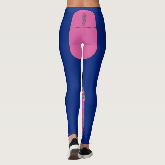 コンピュータのキーボード、マウス、および計算機 レギンス (裏面)