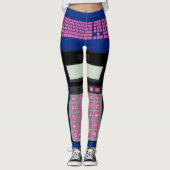 コンピュータのキーボード、マウス、および計算機 レギンス (正面)