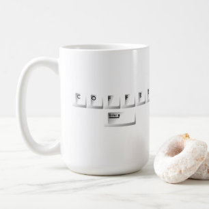 コンピュータのキーボードEnter COFFEE鍵 コーヒーマグカップ