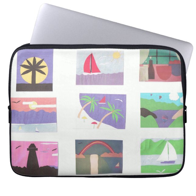 コンピュータのスリーブとビーチ/自然シーン ラップトップスリーブ (正面)