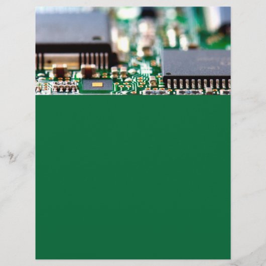 コンピュータのチップのクローズアップ チラシ (正面)
