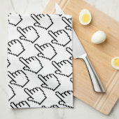 コンピュータのハンドポインタ/マウスカーソル キッチンタオル (四つ折り)