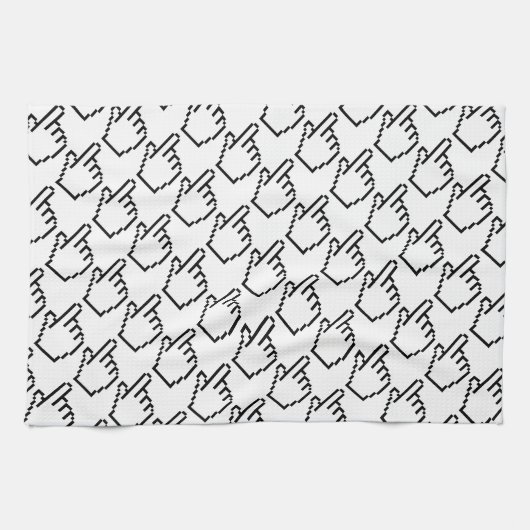 コンピュータのハンドポインタ/マウスカーソル キッチンタオル (横)