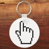 コンピュータのハンドポインタ/マウスカーソル キーホルダー (正面)