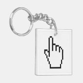 コンピュータのハンドポインタ/マウスカーソル キーホルダー (正面左)