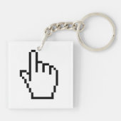 コンピュータのハンドポインタ/マウスカーソル キーホルダー (裏面)