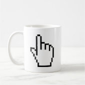 コンピュータのハンドポインタ/マウスカーソル コーヒーマグカップ (左)