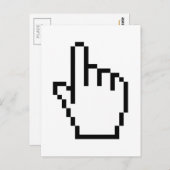 コンピュータのハンドポインタ/マウスカーソル ポストカード (正面/裏面)