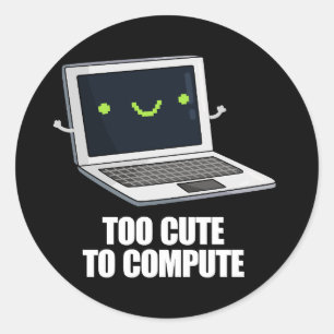 コンピュータのパンプンおもしろいダークBGを計算するには可愛すぎる ラウンドシール