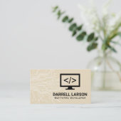 コンピュータのプログラマアイコン | 回路基板 名刺 (スタンド正面)