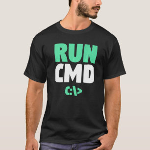 コンピュータのプログラマコマンドプロ走ンプトCMD Tシャツ