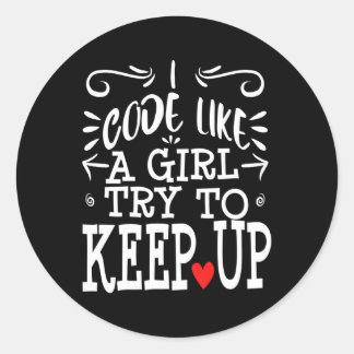 コンピュータのプログラマコーダのようなコード ラウンドシール