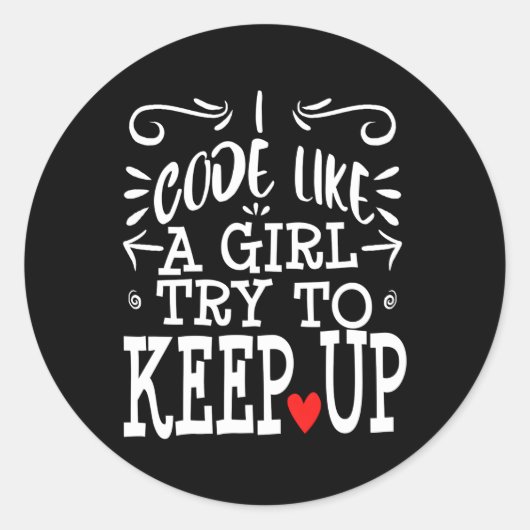 コンピュータのプログラマコーダのようなコード ラウンドシール (正面)