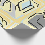 コンピュータのラッピング紙での作業 ラッピングペーパー (角)