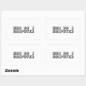 コンピュータの使い方 長方形シール (シート)