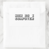 コンピュータの使い方 長方形シール (バッグ)