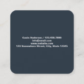 コンピュータの修復 スクエア名刺 (裏面)