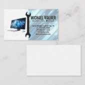 コンピュータの修復 | テクニシャンレンチ 名刺 (正面/裏面)