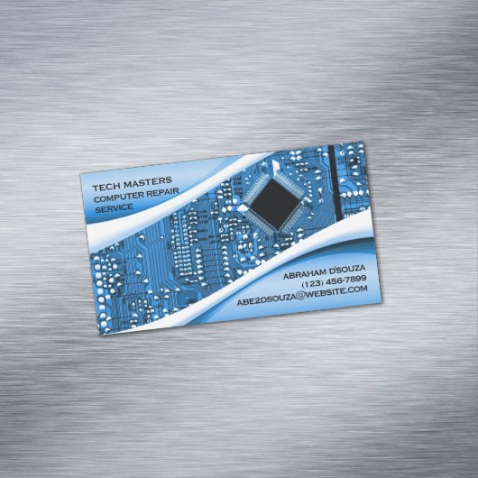 コンピュータの修復 マグネット名刺 (インサイチュ)
