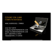 コンピュータの修復 マグネット名刺 (正面)