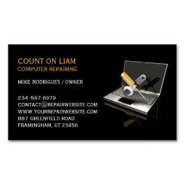 コンピュータの修復 マグネット名刺