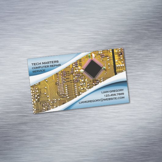 コンピュータの修復 マグネット名刺 (インサイチュ)