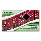 コンピュータの修復 マグネット名刺 (正面)