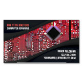 コンピュータの修復 マグネット名刺 (正面)