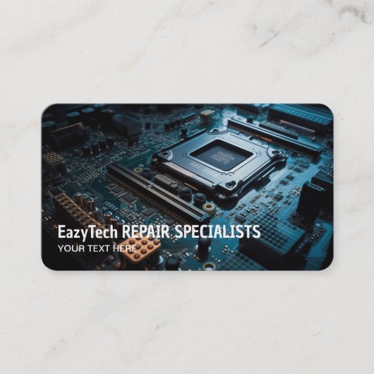 コンピュータの修復 名刺 (正面)