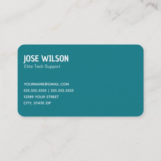 コンピュータの修復 名刺 (裏面)