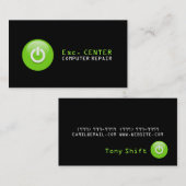コンピュータの修復、PCギークセンターの名刺 名刺 (正面/裏面)