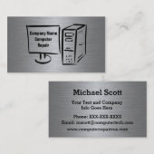 コンピュータの修理またはテクニカルサポートの名刺 名刺 (正面/裏面)