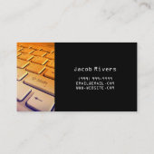 コンピュータの修理、技術、ノートパソコンの名刺 名刺 (裏面)