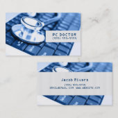 コンピュータの修理、技術、ノートパソコンの名刺 名刺 (正面/裏面)