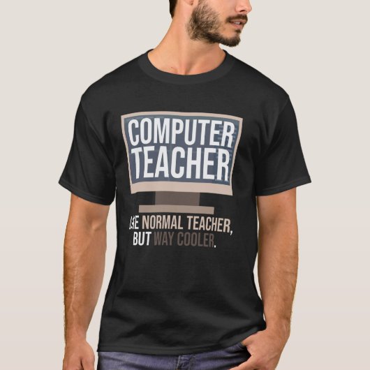 コンピュータの先生 ユーモアある技術指導のTシャツ Tシャツ (正面)