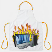 コンピュータの全焼プリントエプロン エプロン (正面)