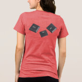 コンピュータの再起動鍵 トライブレンドTシャツ (裏面)