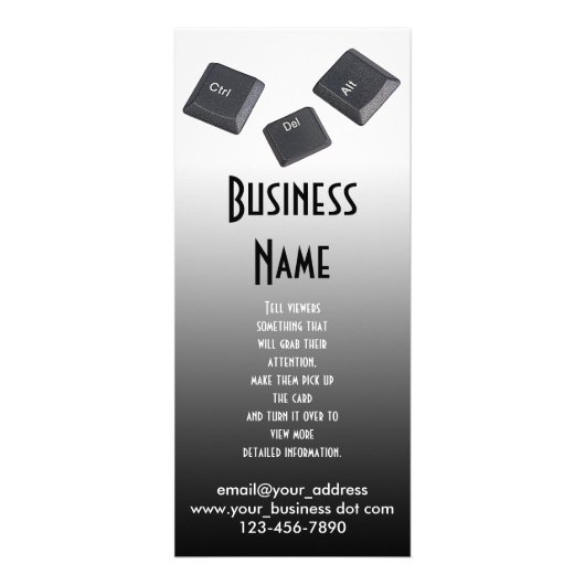 コンピュータの再起動鍵 ラックカード (正面)