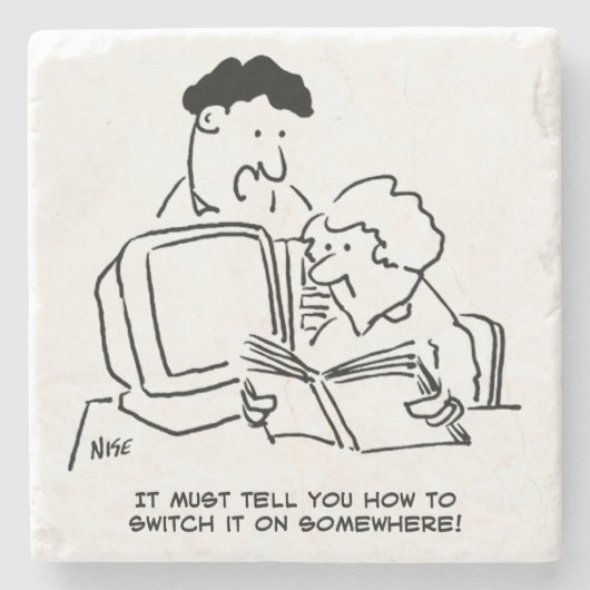 コンピュータの切り替え方法 ストーンコースター (正面)