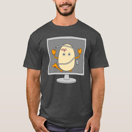 コンピュータの卵 Tシャツ (正面)