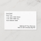 コンピュータの名刺 名刺 (裏面)