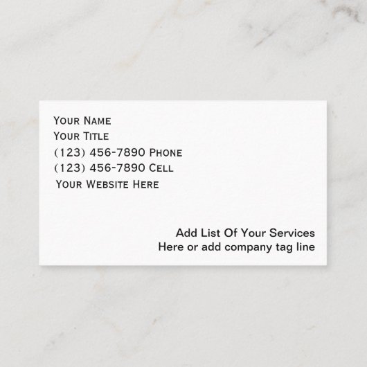 コンピュータの名刺 名刺 (裏面)