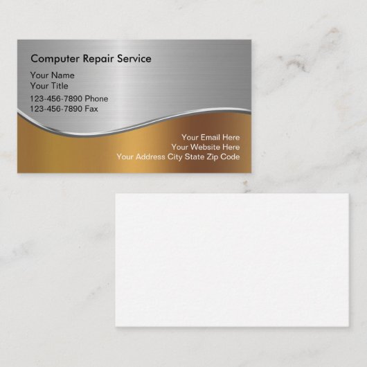 コンピュータの名刺 名刺 (正面/裏面)