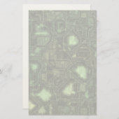 コンピュータの回線の背景 便箋 (正面/裏面)