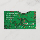 コンピュータの専門家とコンピュータの修復専門家 名刺 (裏面)